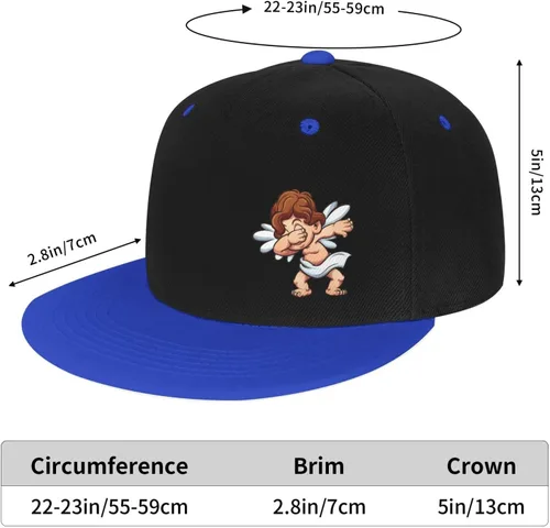 Vista 6 de QIZYOQA Tap Angel Snapback Hats for Men Women Hat Baseball Cap Flat Bill Visor White Hat