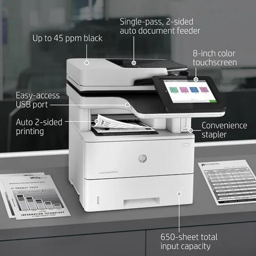 Vista 2 de HP LaserJet Enterprise MFP M528f Impresora monocromática todo en uno con Ethernet integrado e impresión de 2 caras (1PV65A)