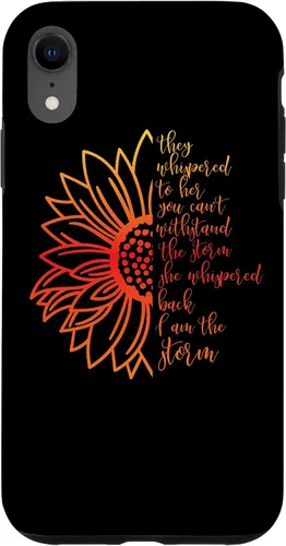 Vista 8 de Funda para iPhone 14 She Whispered I'm Strong Feminist Girl Woman Power Storm