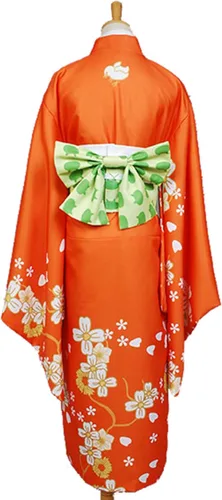 Vista 3 de Ya-cos Hiyoko Saionji - Disfraz de kimono para Halloween, disfraz con pinzas para el pelo