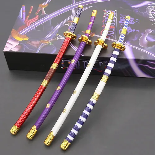Vista 7 de Espada Samurai Zoro de 10 Pulgadas - Anime Roronoa Shusui/Wado Ichimonji/Kitetsu/Yubashiri - Espada Mini de Metal Katana - Colección de Regalo