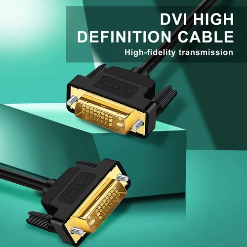 Vista 6 de SOEYBAE Cable DVI a DVI de 3.3 ft, 24+1 pin macho a macho Cable de monitor de video digital, transmisión de alta velocidad compatible con resolución