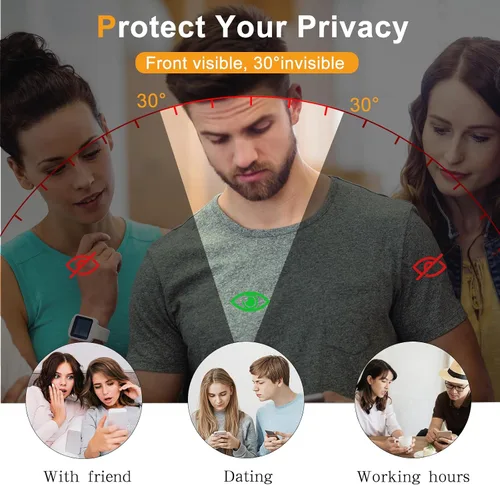 Vista 2 de Protector de pantalla de privacidad para Google Pixel 9A 5G, película protectora de vidrio templado de dureza 9H [paquete de 2+2] protector de lente