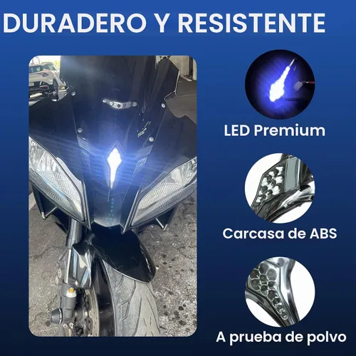 Vista 5 de GUAIMI 12 LED Clear/Smoke Lens Center Light Pilot Light Parabrisas 3rd ojos para YZF-R6 2008-2012-Negro (no para R6S)