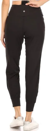 Vista 50 de Leggings Depot ActiveFlex Jogger - Pantalones de yoga para mujer con bolsillos Negro
