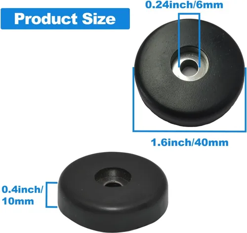 Vista 2 de Patas de goma, pies de goma para altavoz, paquete de 16 unidades de 1.575 in x 0.394 in, uso para pies de subwoofer, pies de altavoces, pies de caja