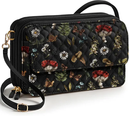 Vista 10 de Miss Adola Bolso cruzado acolchado de algodón para mujer Pájaro