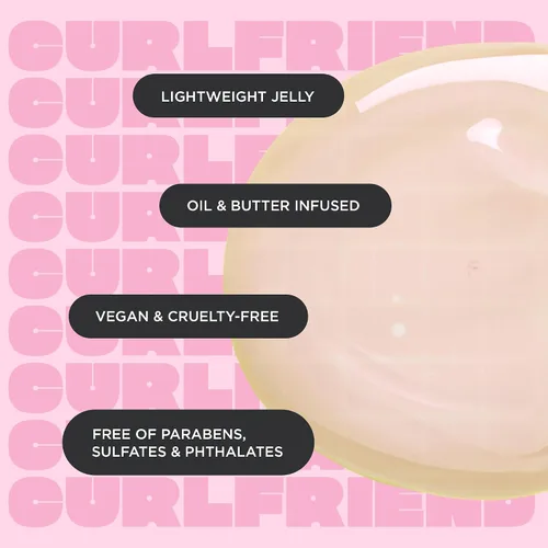 Vista 6 de Cake Beauty Curl Jelly, The Curl Crush - Hidrata y nutre los rizos - Ligero para un agarre suave y acabado brillante - Bloqueo de humedad