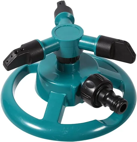 Vista 10 de Sistema de riego automático giratorio de 360 grados con manguera de 3 boquillas para riego de jardín de patio grande