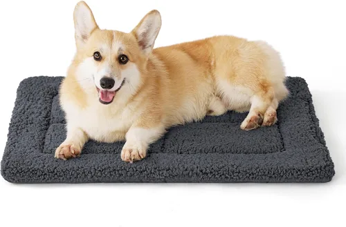 Vista 8 de Bedsure Cama Lavable para Jaula de Perro para Perros Pequeños, Alfombra de Espuma Suave para Suelo de Mascotas, Almohadilla Versátil y Ligera