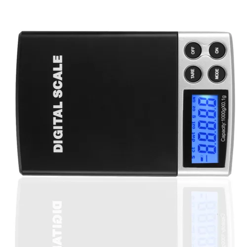 Vista 3 de Flexzion - Báscula digital de bolsillo, 35.27 oz x 0.00 oz para joyas y monedas Small digital gram and ounce scale for gold and silver with 5