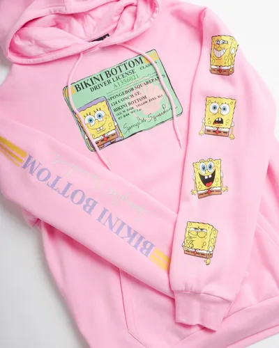 Vista 3 de Nickelodeon Sudaderas con capucha para hombre, con estampado de Bob Esponja y Patrick, unisex, de vellón, sudaderas casuales para hombres y mujeres