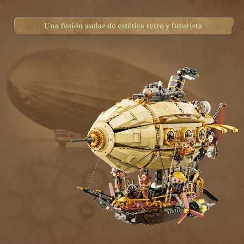Vista 6 de PANTASY Juego de construcción de dirigible Steampunk para adultos