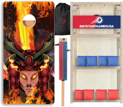 Vista 71 de CornholeGamesUSA Pro - Juego de tablas de Cornhole Fabricado en Estados Unidos Abedul báltico 3/4 Sin rebote Patas triples gruesas Dos