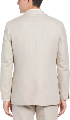 Vista 2 de Perry Ellis Men's Linen-Blend Suit Jacket, Breathable Single Breasted Blazer, Regular Fit, with Chest Pocket (Sizes 36-54)