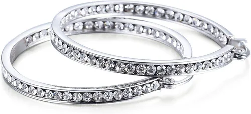 Vista 4 de Arracadas para boda con cristales de diamantes de imitación