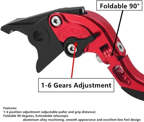 Vista 4 de F Palanca de freno para motocicleta CNC ajustable plegable extensible palanca de embrague de freno para Yamaha MT03 MT 03 Mt-03 2005-2014 Y