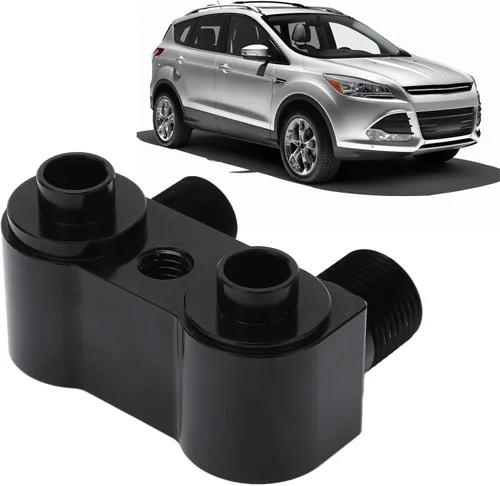Vista 3 de Kit de montaje del compresor de CA, adaptador de compresor de aire acondicionado de alta eficiencia antioxidante negro 90 ángulo de rotación sólido