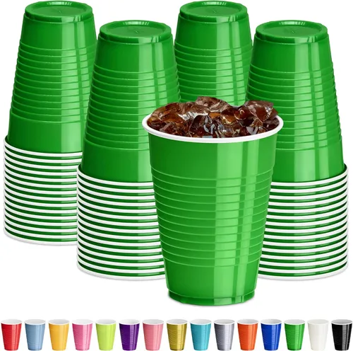 Vista 14 de DecorRack - Vasos desechables y reutilizables de 12 onzas para fiestas de cumpleaños, despedidas de soltera, campamentos, eventos en interiores y al