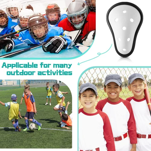 Vista 5 de Sratte 6 piezas de copa atlética protectora suave para niños de 7 a 12 años de edad, ropa interior para hombre, copa deportiva para niños, fútbol