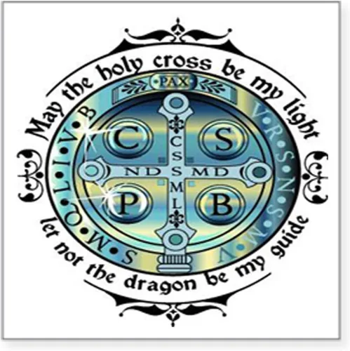 Vista 4 de CafePress Medal of St Benedict - Adhesivo cuadrado para parachoques (3 x 3 pulgadas)