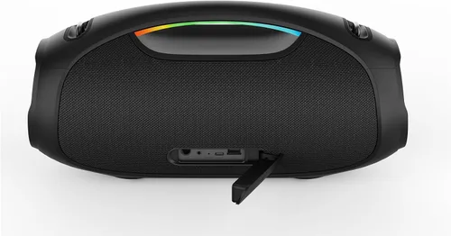 Vista 9 de JVC Altavoz Bluetooth inalámbrico portátil - 120W con doble woofer de graves profundos, iluminación RGB, Boombox para interior/exterior, Bluetooth