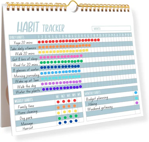 Vista 8 de Lamare Calendario de seguimiento de hábitos 2026 - Diario diario premium de seguimiento de hábitos