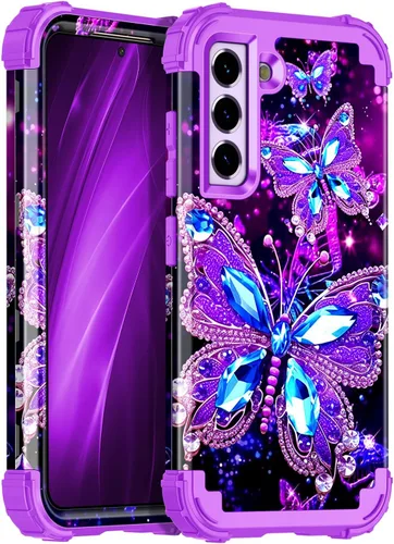 Vista 16 de Casetego Funda para Galaxy A16 5G, que brilla en la oscuridad, tres capas, resistente, a prueba de golpes, protección completa, policarbonato duro