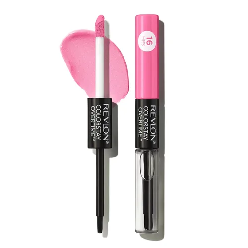 Vista 9 de Revlon Lápiz Labial Líquido con Brillo Labial Transparente, ColorStay Overtime, Regalo para Mujeres, 080 Keep Blushing, 2 ml