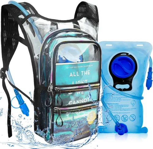 Vista 17 de Paquete de hidratación, mochila de agua con vejiga de hidratación de 3 L, aislamiento ligero, esencial para festivales, mochila de hidratación rave