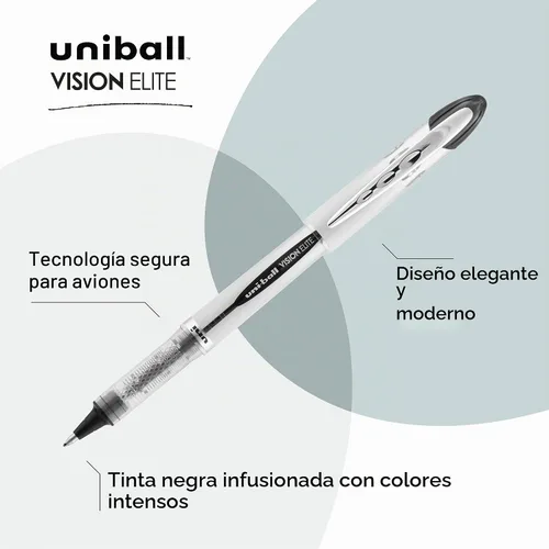 Vista 3 de Bolígrafo Vision Elite de uni-ball, Negro