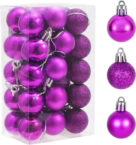 Vista 15 de 30 unidades de adornos de bola de Navidad, decoraciones de árbol irrompibles de 2.36", bola colgante perfecta para decoración de fiestas navideñas