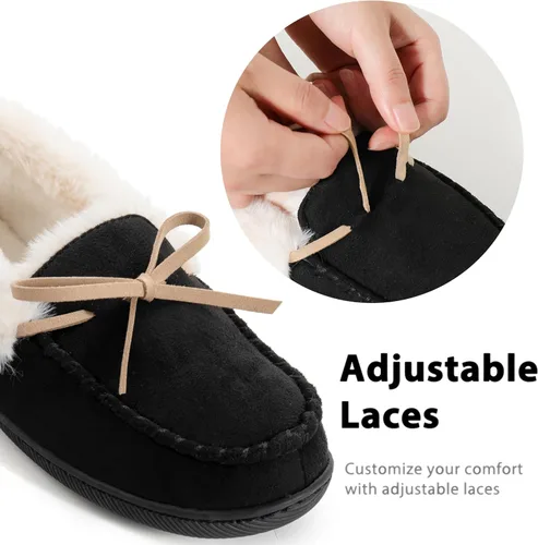 Vista 5 de RockDove Pantuflas estilo mocasín con purpurina Caroline para mujer