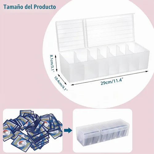 Vista 3 de OwnMy Caja de almacenamiento de tarjetas comerciales de plástico Caja de Blanco