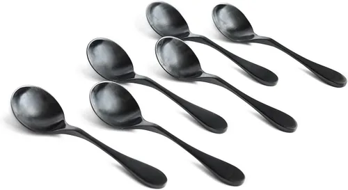 Vista 2 de KNORK Cuchara de caldo de 6 piezas, juego con revestimiento de titanio (cobre antiguo)