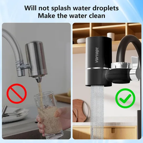 Vista 4 de Vortopt Filtro de grifo, certificado NSF, sistema de purificación de agua de alta eficiencia de 400 galones, eliminación rápida del 99% de cloro