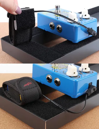 Vista 4 de Mr.Power Conector de batería de 9 V con clip, cable de alimentación con conector a presión de 2,1 mm x 5,5 mm para pedal de efectos de guitarra
