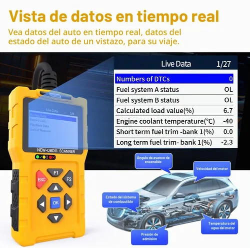 Vista 3 de Herramienta de diagnóstico del escáner T600 OBD2 con la impresión