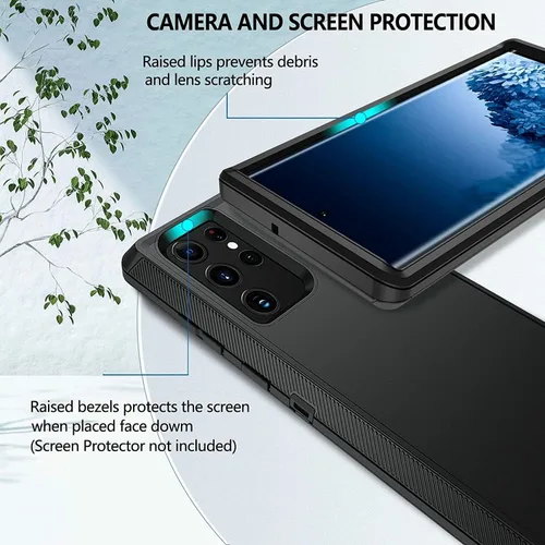 Vista 7 de Funda para Galaxy S23 Plus Defender, diseño de camuflaje, funda híbrida a prueba de golpes, diseño de doble capa, cubierta dura diseñada