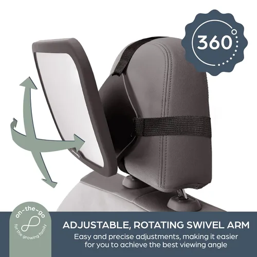 Vista 3 de Dreambaby Espejo de coche para bebé, espejo retrovisor, ajustable en 360°