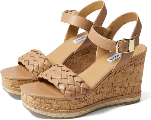 Vista 4 de Steve Madden Darling Sandalia de cuña Nude 7.5 M, Desnudo