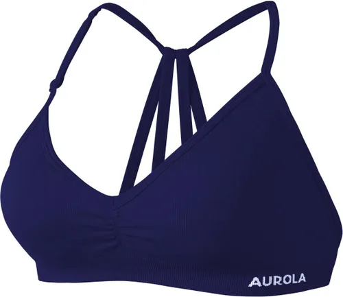 Vista 8 de AUROLA Mercury - Sujetadores deportivos para entrenamiento, atléticos, extraíbles, acolchados, sin espalda, con tirantes, mínimo, ombliguera