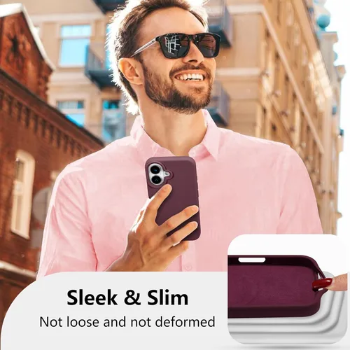 Vista 530 de Funda magnética de silicona para iPhone 13 Pro, color blanco antiguo [Compatible con Magsafe] [Forro de microfibra suave antiarañazos], funda