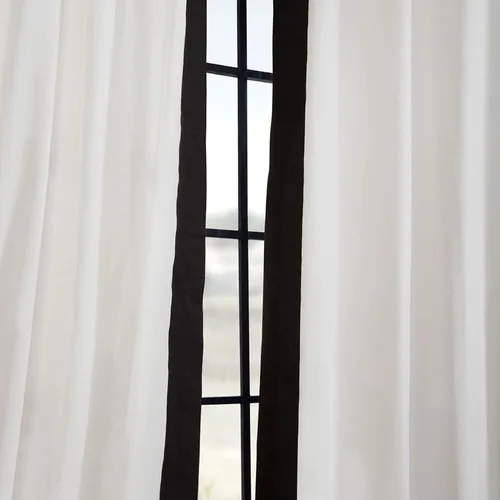 Vista 8 de HPD Half Price Drapes PRCT-VC1716-84-GR - Cortinas de algodón estampadas con ojales para sala de estar y dormitorio, 50 x 84, (1 panel), palomitas