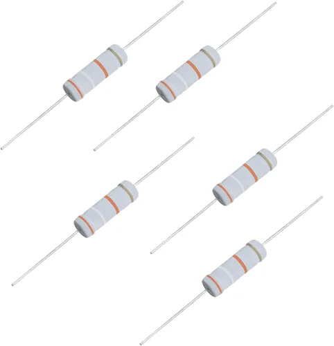 Vista 12 de Resistencia de película de óxido metálico de 1K Ohm, ± 5% de tolerancia de alta precisión de 5 vatios para circuito electrónico, resistencia