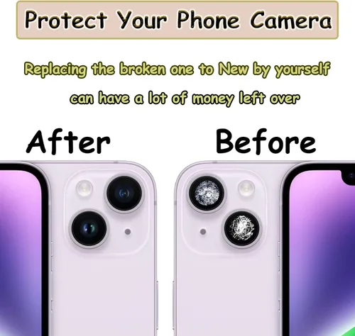 Vista 3 de 14/14 Plus - Lente de cámara trasera trasera de repuesto para iPhone 14/iPhone 14 Plus Kit de herramientas de repuesto y reparación de vidrio