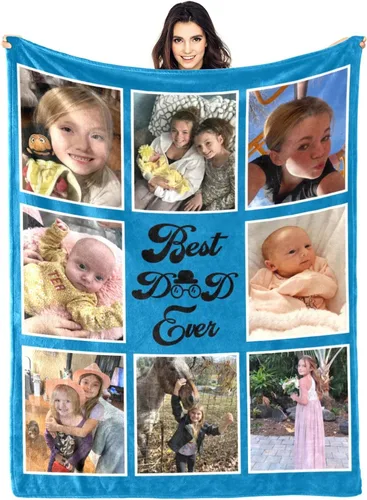 Vista 14 de Mantas personalizadas con fotos, regalos personalizados para parejas, manta con fotos personalizada, regalos para siempre y para siempre, regalo