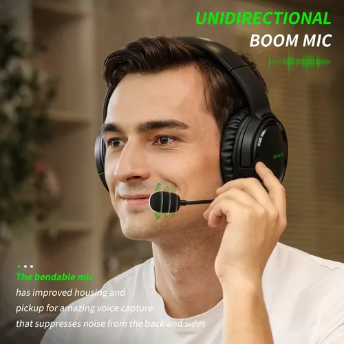 Vista 3 de BINNUNE Gaming Headset with Mic for PS4 PS5 Xbox Series X S Xbox 1 PC NS, Wired Gaming Headphones with Microphone for PS 4 5 Xbox1