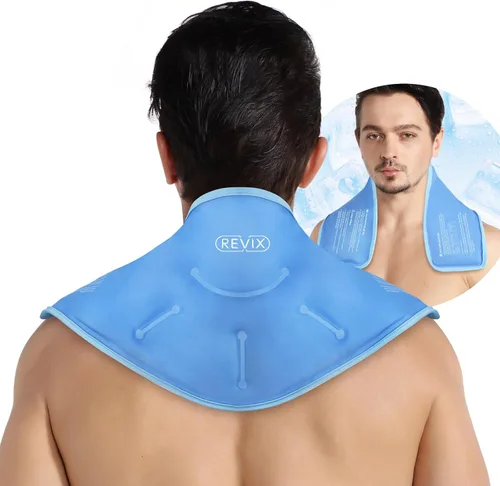 Vista 10 de REVIX Envoltorio de Hielo para Cuello Paquete de Hielo para Cuello y Hombros, Terapia para Promover la Flexibilidad y Movilidad, Paquetes de Gel