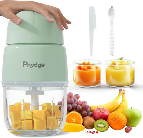 Vista 11 de Fabricante de Comida para Bebés, Licuadora Verde de Comida para Bebés, Fabricante de Puré de Comida para Bebés de 10 oz, Procesador de Alimentos